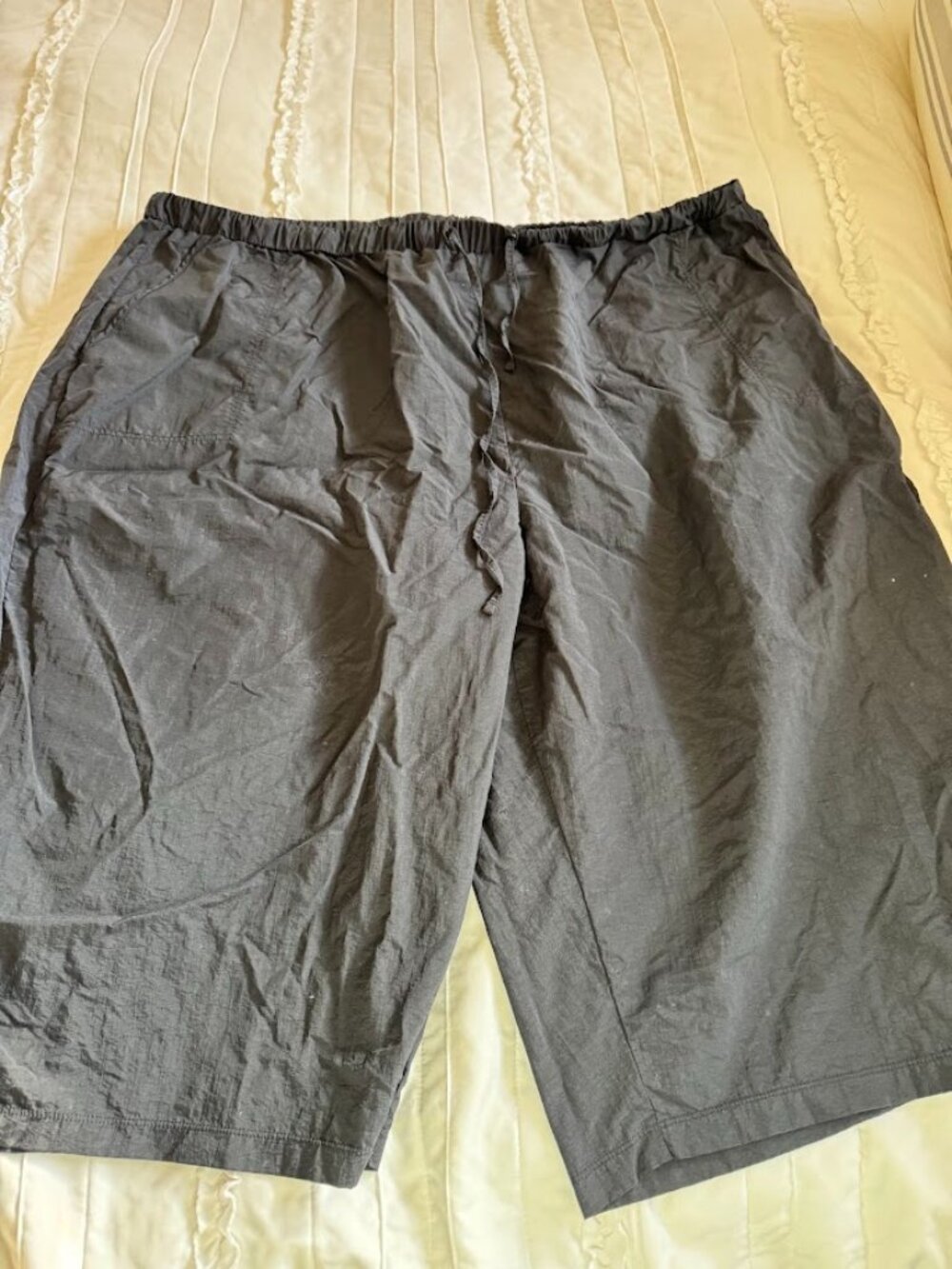 Swimsuits For All Womens Plus Size 34/36 Black Swim Capris/ Trunks